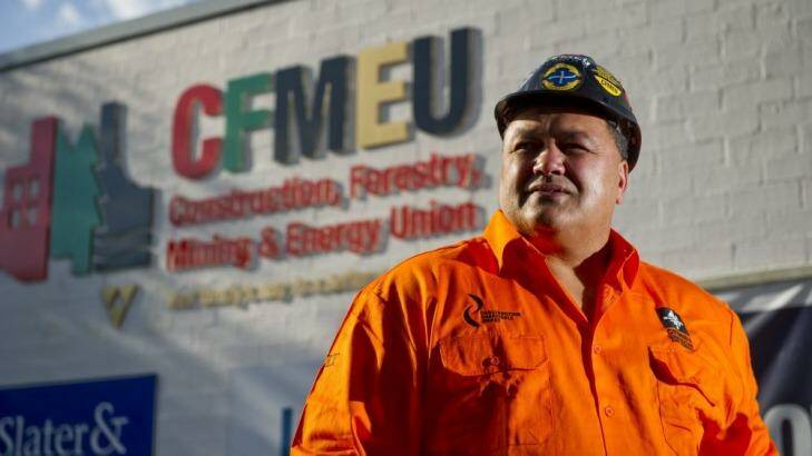 John Lomax now works in Canberra for the CFMEU Photo: Jay Cronan