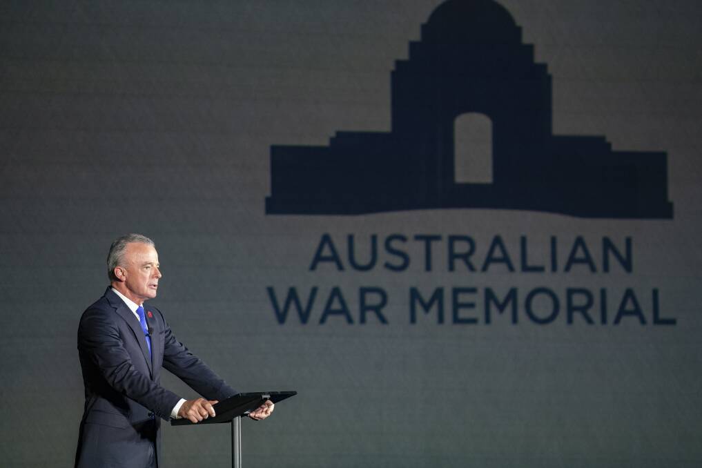 Australian War Memorial director Dr Brendan Nelson announces nearly $500 million in funding to upgrade the war memorial. Photo: Sitthixay Ditthavong