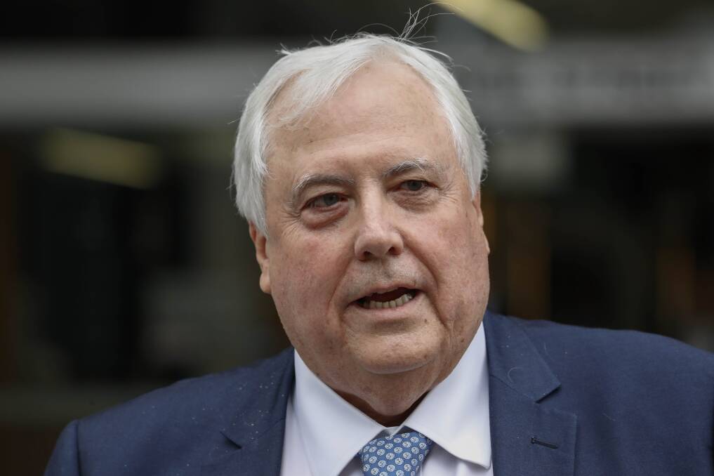 Clive Palmer has announced his party's name will change from the Palmer United Party to the United Australia Party. Photo: Glenn Hunt/AAP