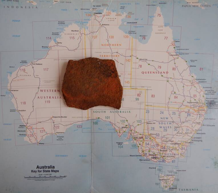 Steve will travel 3000 kilometres out of his way to return the rock. Photo: Tim the Yowie Man