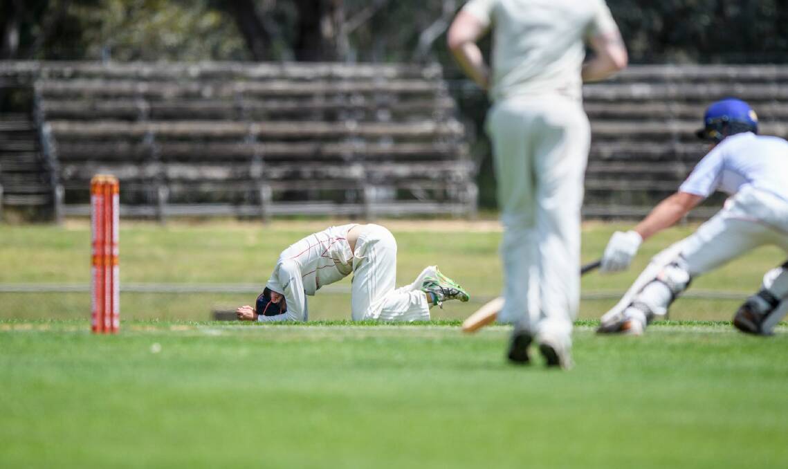 Eastlake captain Paul O'Malveney can't hide his disappointment after missing a tricky catch off Wests-UC's Lachlan Murchie. Photo: Sitthixay Ditthavong Photo: Sitthixay Ditthavong
