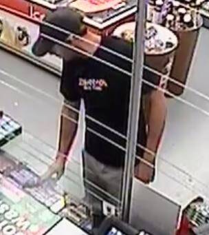 ACT police released this footage of the man at the time of the robbery. Photo: ACT Policing
