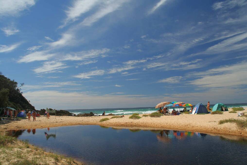 Armands Beach near Bermagui is the only legal clothing-optional beach between Nowra and the Victorian border. Photo: Armands Beach Leisure Group &amp; Sapphire Coast Tourism