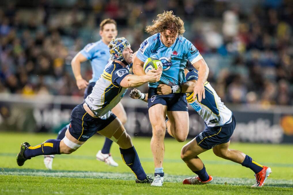 Test audition: Wallabies flanker rivals David Pocock and Michael Hooper  go head to head on Friday night. Photo: Matt Bedford