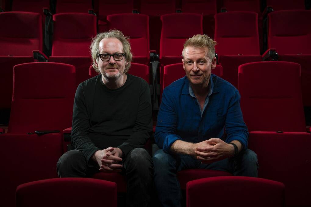Director Peter Duncan and actor Richard Roxburgh at the National Film and Sound Archive. Photo: Jay Cronan