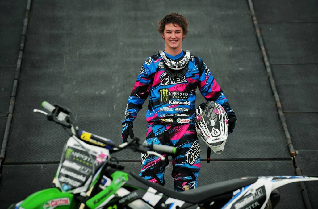 Canberra motocross star Harry Bink can't wait to perform with Nitro Circus in front of a home crowd. Photo: Colleen Petch