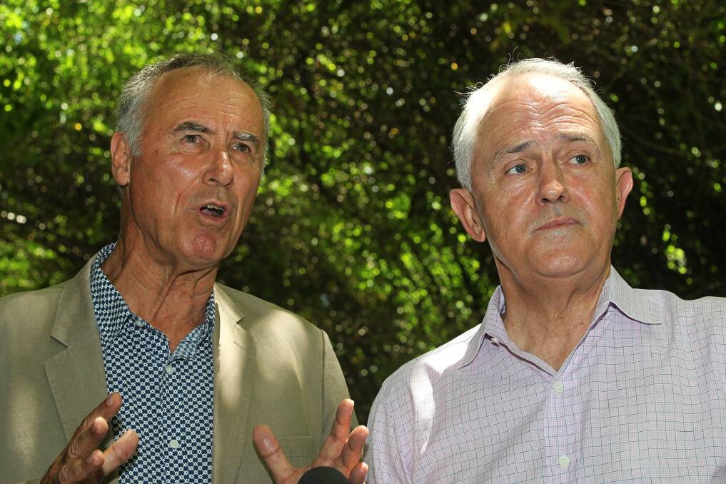 Liberal candidate John Alexander and Prime Minister Malcolm Turnbull campaign in Bennelong. Photo: AAP