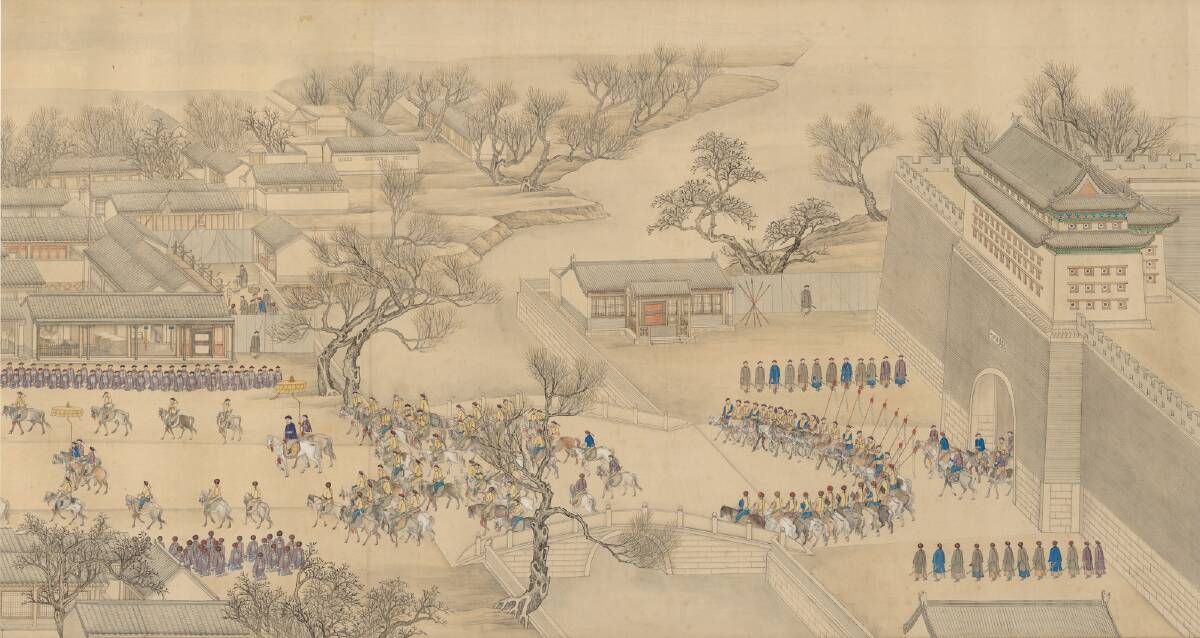 Emperor Qianlong’s Southern Inspection Tour (detail) - Guangningmen. Photo: National Museum of China
