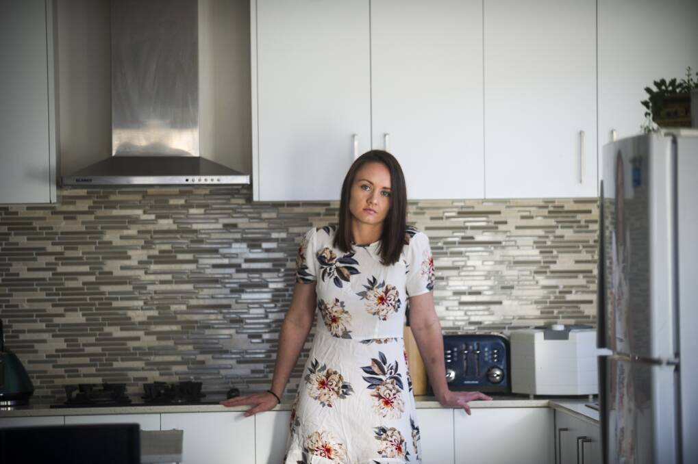 Canberra Nurse Amouri Strydom, who has been actively working towards buying her first home for the past two years. She's finding it difficult to save for her deposit.  Photo: Dion Georgopoulos