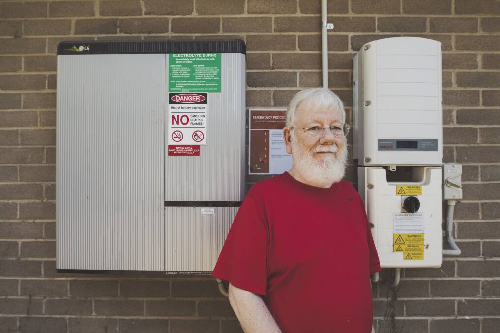 Cook resident Bob Hay, 82, who has seen a drastic reduction in bills since having rooftop solar panels installed. Photo: Jamila Toderas