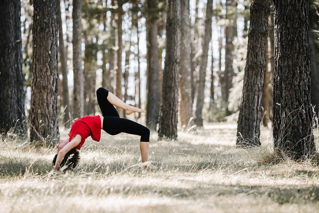 Forest Yoga is on this weekend in Kaleen. Photo: Jess Lee