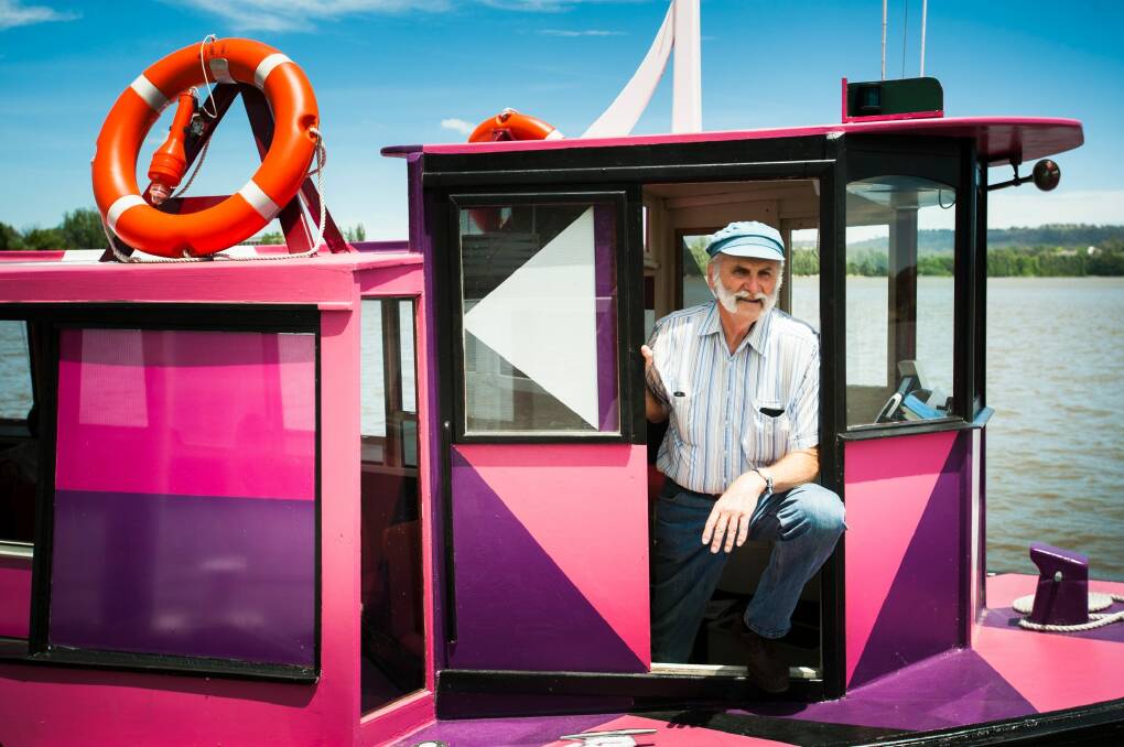 Canberra Business Chamber say international tourism may end the era of the summer lull in the ACT, but Jim Paterson of Lake Burley Griffin Tours is waiting.  Photo: Elesa Kurtz