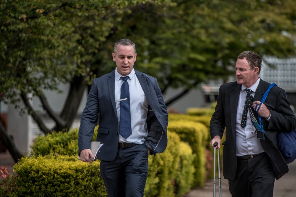 Lachlan Chancellor arrives at court Monday. Photo: Karleen Minney
