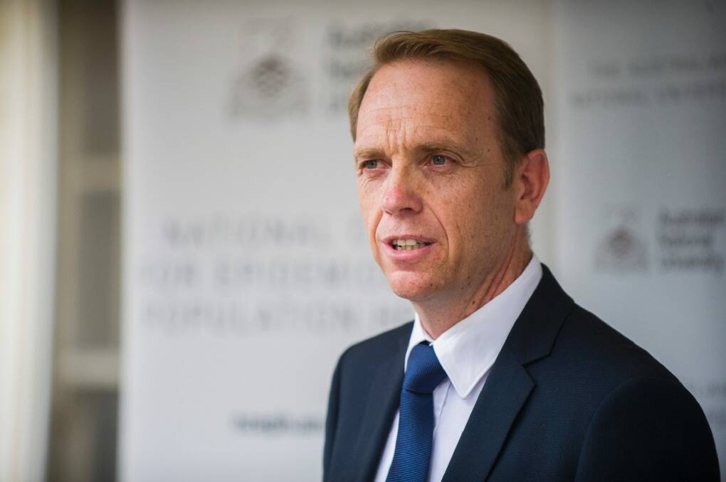ACT Capital Metro Minister Simon Corbell has vowed to continue promoting the light rail project despite public opposition to the plan. Photo: Rohan Thomson