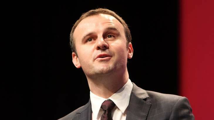 ACT Treasurer Andrew Barr noted that ACT gross household disposable income was 83 per cent higher than the national average. Photo: Jacky Ghossein