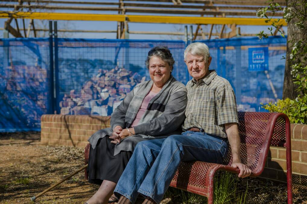 Patti Kendall and Denys Garden of the Downer Community Association have welcomed the development on the old primary school site. Photo: Jamila Toderas