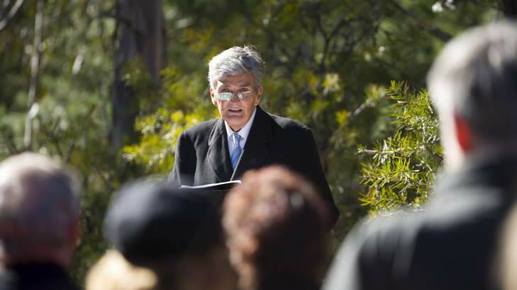 Dr Andrew Tink spoke for the 73rd anniversary of the Air Disaster Memorial. Photo: Rohan Thomson