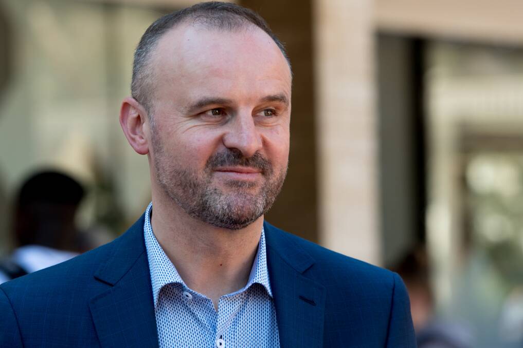 Andrew Barr, who dismissed the federal budget as open electioneering. Photo: Elesa Kurtz