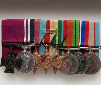 Albert Chowne's medals. Photo: Katherine Griffiths