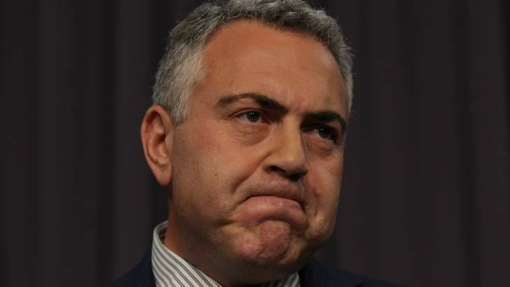 Treasurer Joe Hockey says the Australian Manufacturing Workers Union is at war with Toyota, as the Victorian government fights to keep the car manufacturer in Australia. Photo: Alex Ellinghausen