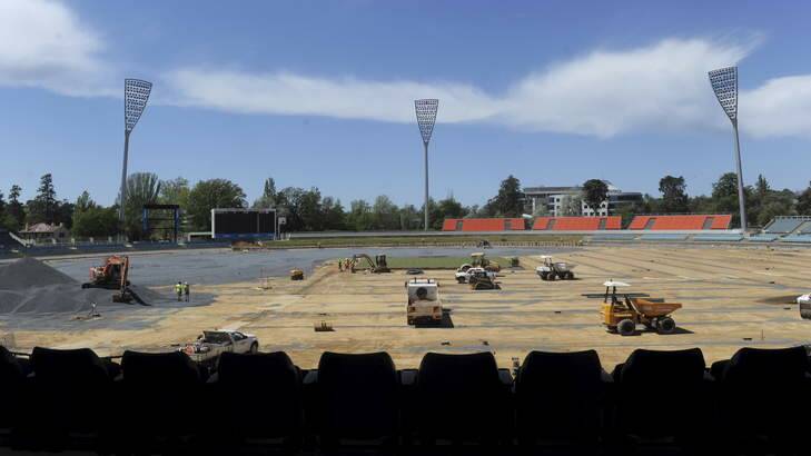 Manuka Oval on October 10, 2013. Photo: Graham Tidy