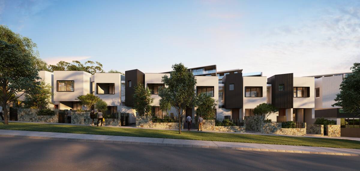 The proposal includes seven townhouses fronting Getting Crescent in Campbell. Photo: Supplied