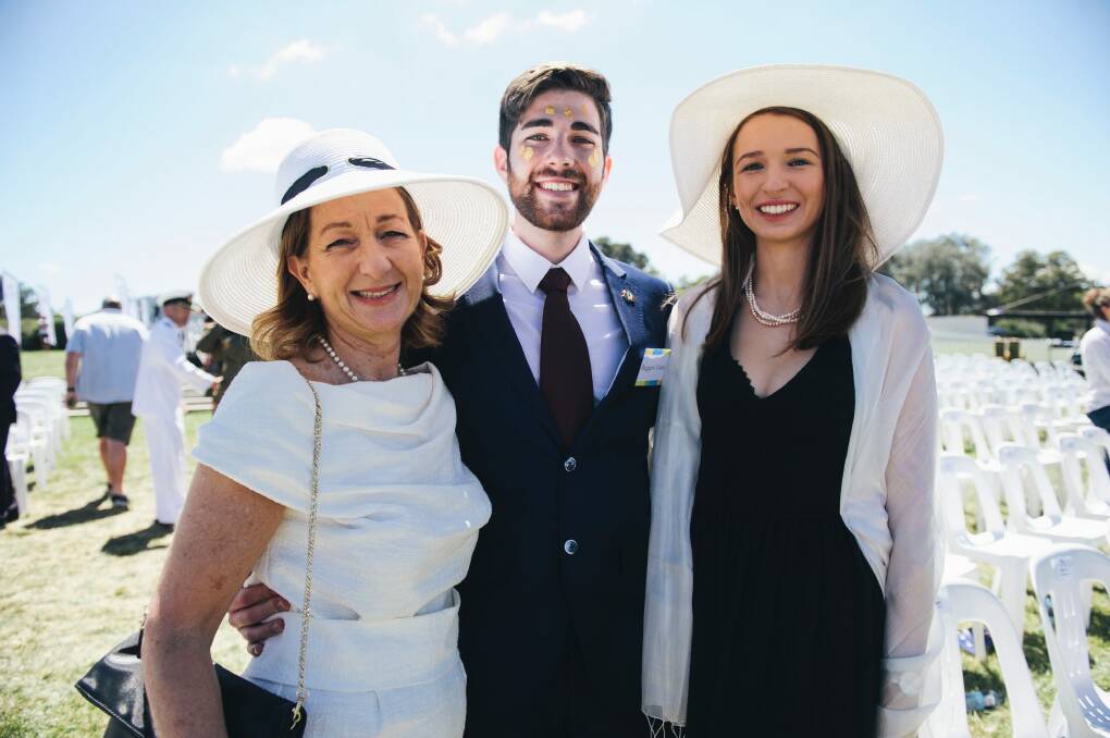 Silvina Venosi travelled from Rome to see her son Ruggero Venosi become an Australian citizen, falling in love with the country not least because of his Australian girlfriend  Josephine Janssen. Photo: Rohan Thomson