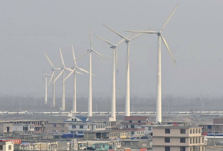 A file photo of the Xianrendao Wind Power Plant in Yingkou, Liaoning province. Photo: Reuters