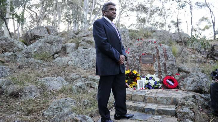 John Lovett at the ANZAC Day Aboriginal and Torres Strait Islander Commemoration Ceremony. Photo: Jay Cronan