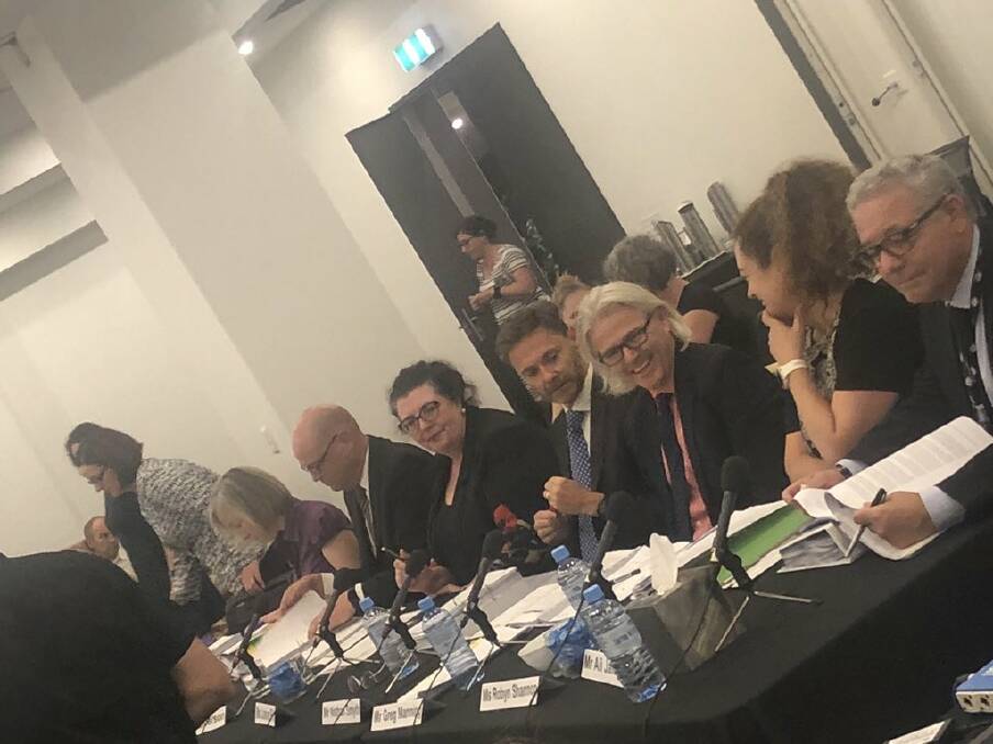 Department of Jobs and Small Business staff appear at the Senate inquiry into the government's controversial ParentsNext program. Photo: Ella Buckland