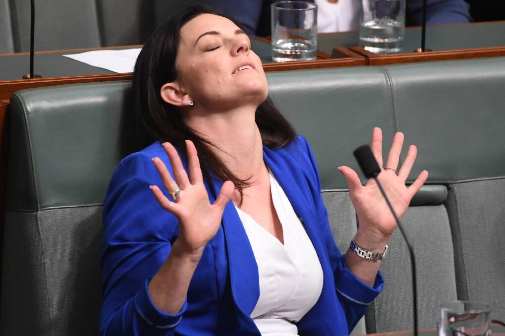 The image of Emma Husar in Parliament which illustrated Buzzfeed's story. Photo: AAP