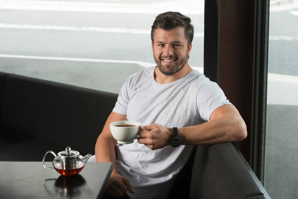 Former Brumbies and Wallabies rugby player Adam Ashley-Cooper has launched a new line of tea.  Photo: Dominic Loneragan