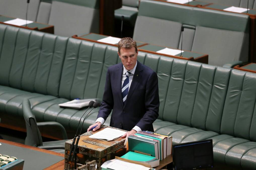Under new rules, access to the age pension has either been drastically reduced or cut off completely for tens of thousands of public sector pensioners around Australia. Minister for Social Services Christian Porter says the changes will bring defined benefits pensioners into line with most other retirees.  Photo: Alex Ellinghausen