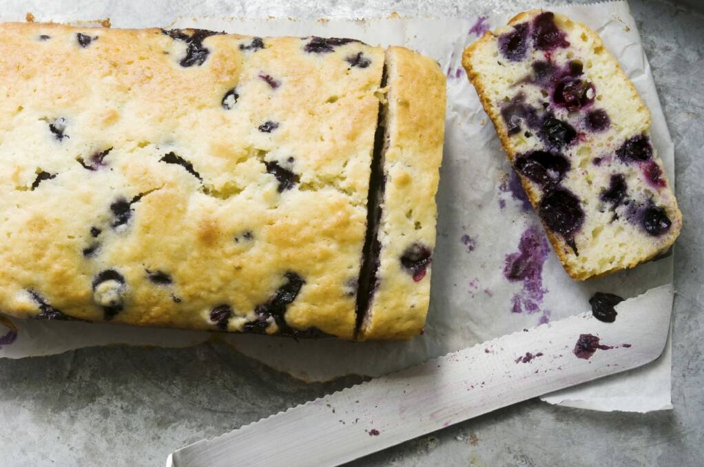 Seeing purple: Sweet potato and blueberry cake
