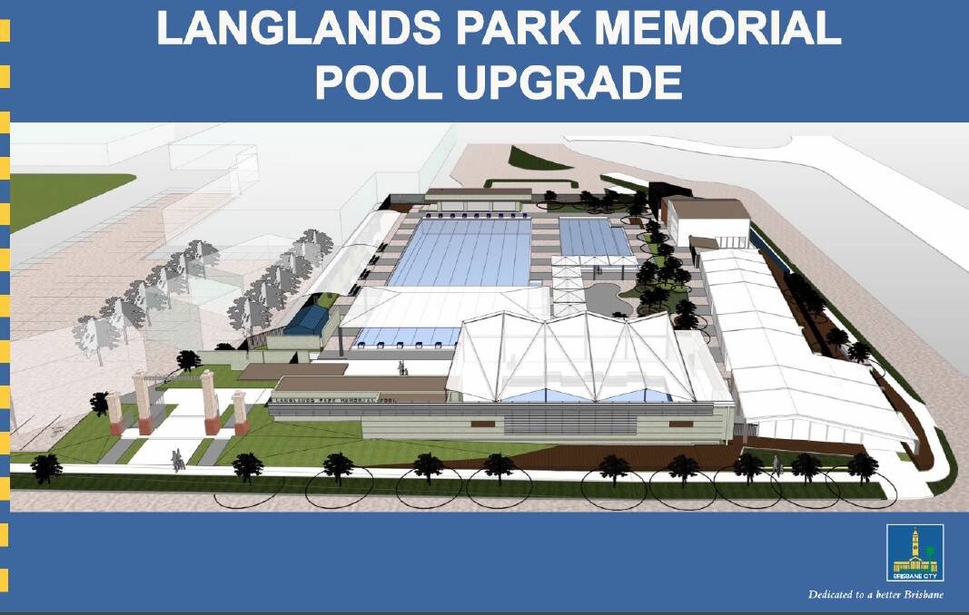 There will be an $8 million upgrade to Langlands Park Memorial Pool. Photo: Brisbane City Council