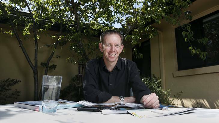 Greens MLA Shane Rattenbury relaxes at his Braddon home following the release of the final results in the ACT Election. Photo: Jeffrey Chan