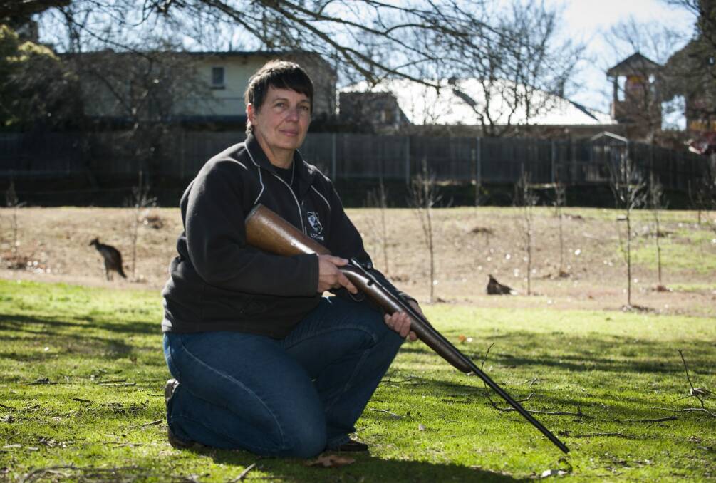 Wildcare member Diane Hinton is one of the shooters qualified to euthanise injured animals. Photo: Elesa Kurtz