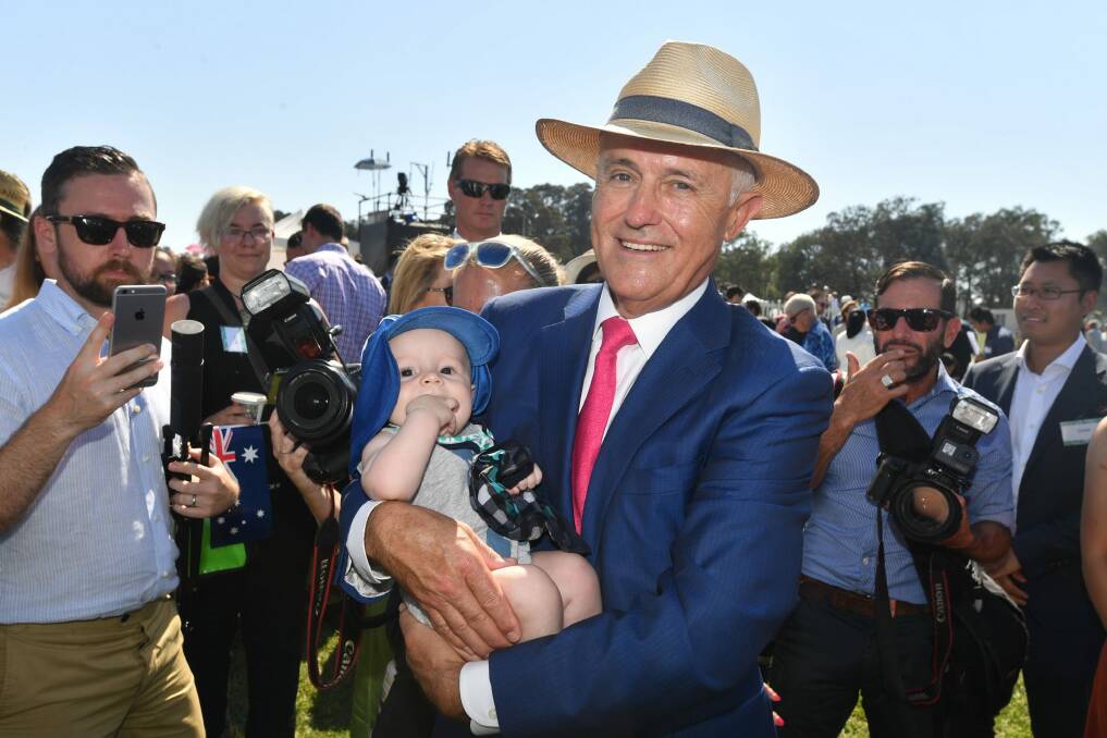 Malcolm Turnbull at the Australia Day citizenship ceremony in Canberra. Photo: AAP