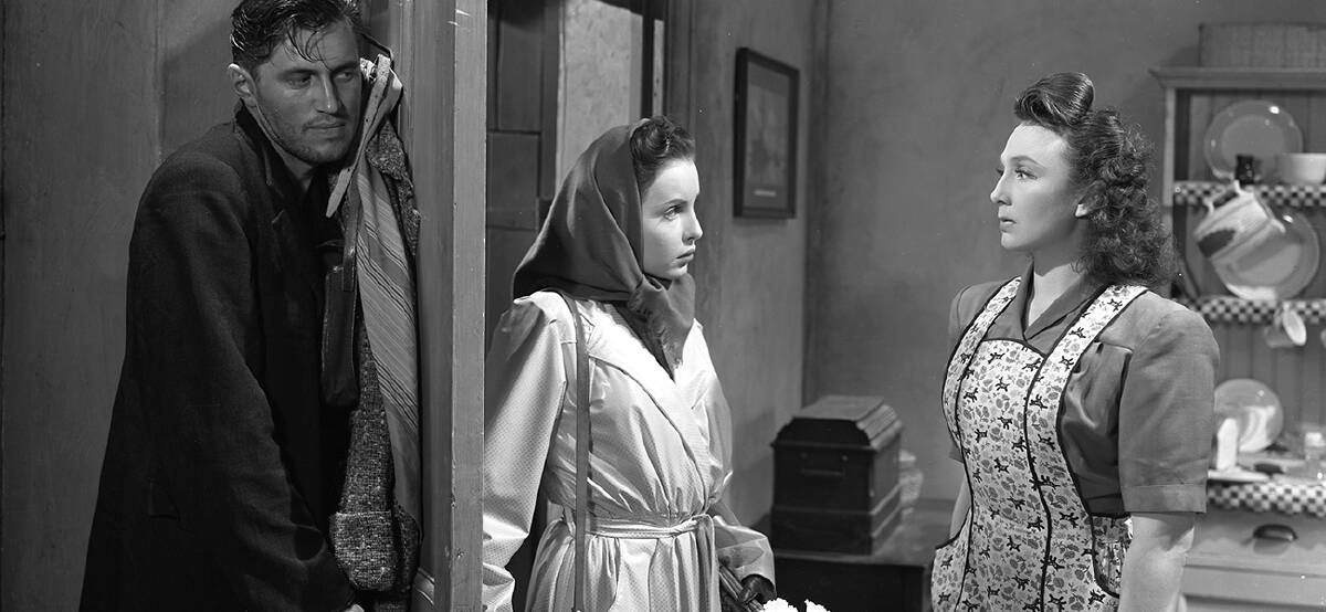 John McCallum, left, Patricia Plunkett and Googie Withers in It Always Rains On Sunday (1947) Photo: Supplied