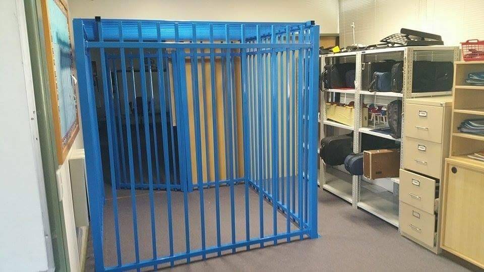 Human Rights Watch have condemned a decision to build this cage for a 10-year-old autistic student.  Photo: Supplied