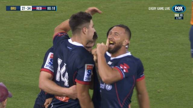 Quade Cooper had some fun with the Brumbies crowd. Photo: omnisport