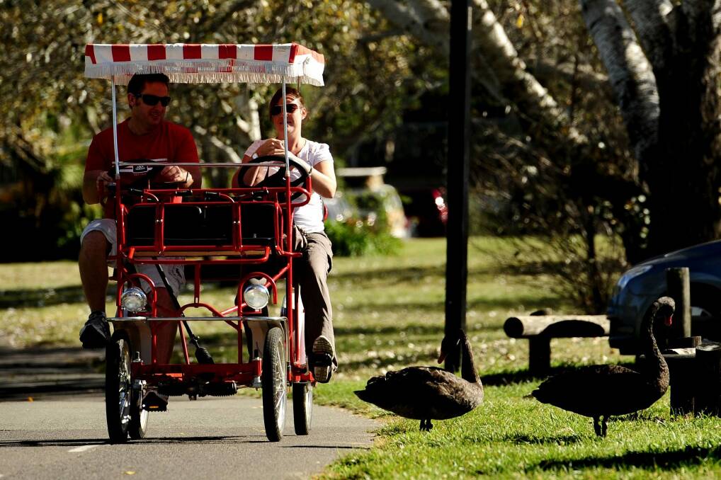 Mr Spokes bikes will no longer be seen around the lake. The business has been bought out by the ACT government to make way for development. Photo: Stuart Walmsley