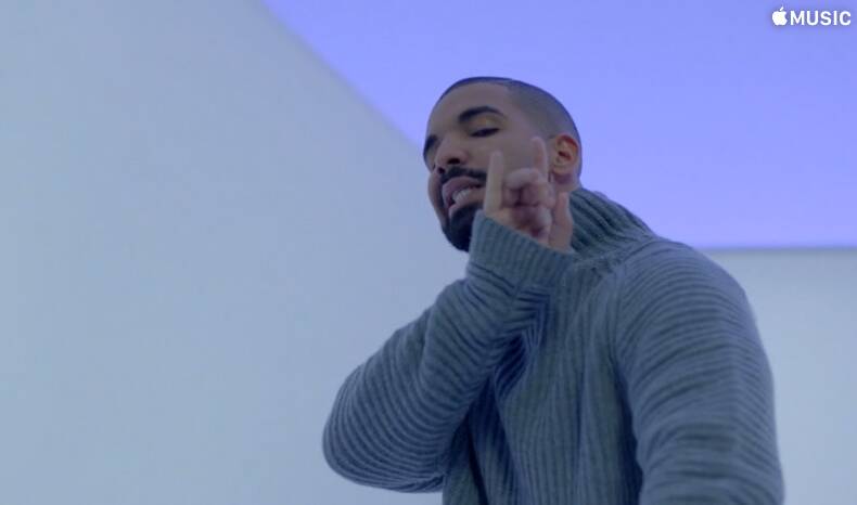 Drake dancing in 'Hotline Bling'. Photo: Supplied
