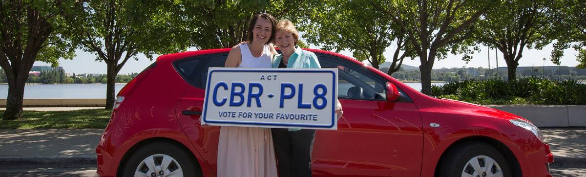 The government held a competition for Canberra's new number plate slogan. Photo: ACT Government