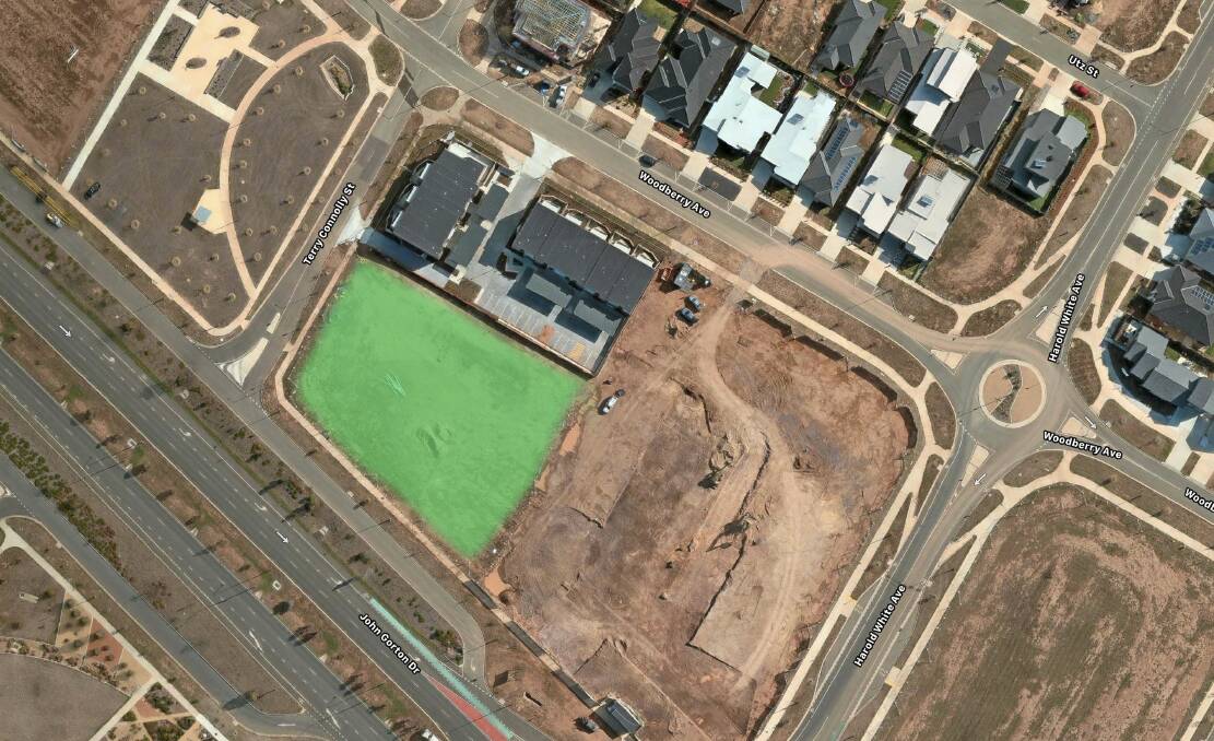 An aerial of the site where 212 apartments are proposed.   Photo: Supplied 