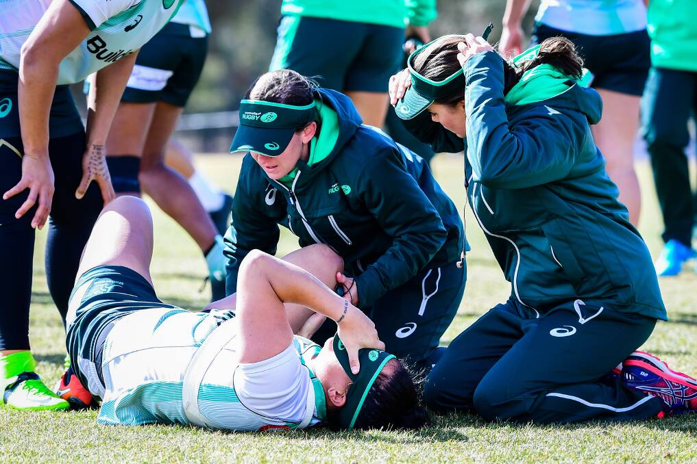Sarah Riordan was left devastated after a freak training injury on Wednesday. Photo: Stuart Walmsley/rugby.com.au