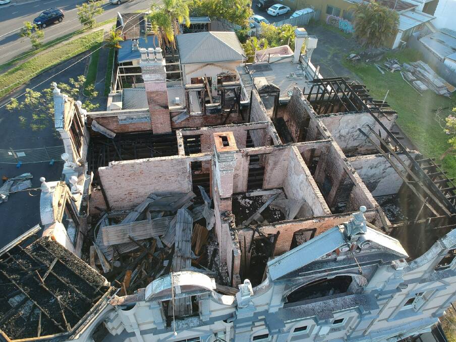 The internal damage to the old hotel is significant. Photo: Jesse Harrison