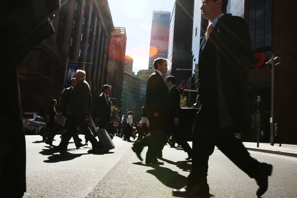 Pedestrians in Sydney's city centre complete about 1.15 million walking trips per day.  Photo: Peter Braig
