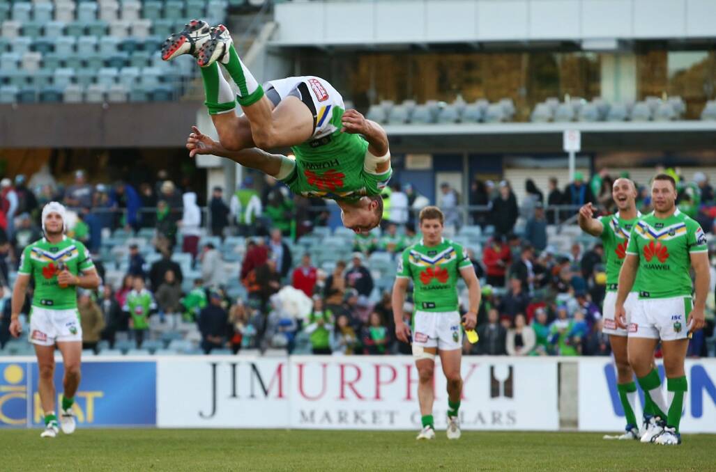Jumping Jack Wighton, performing a backflip. Photo: Getty Images