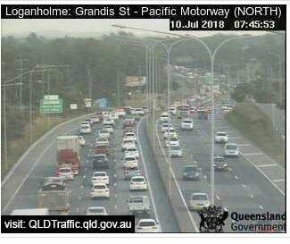 Major delays on Gateway and Pacific Motorway at Rochedale on Tuesday, July 10, 2018 Photo: QLD Traffic